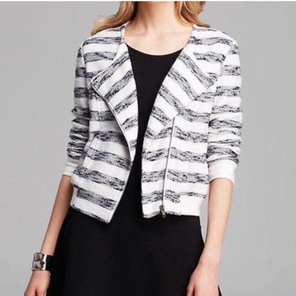 Sanctuary Jackets & Blazers - Sanctuary White And Navy Striped Jacket